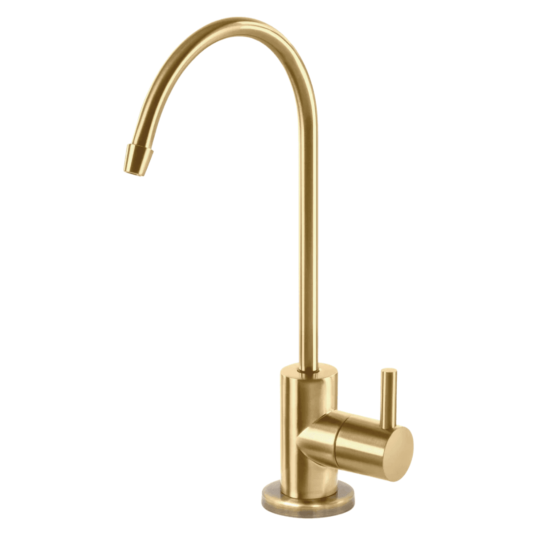 Brushed gold drinking water faucet