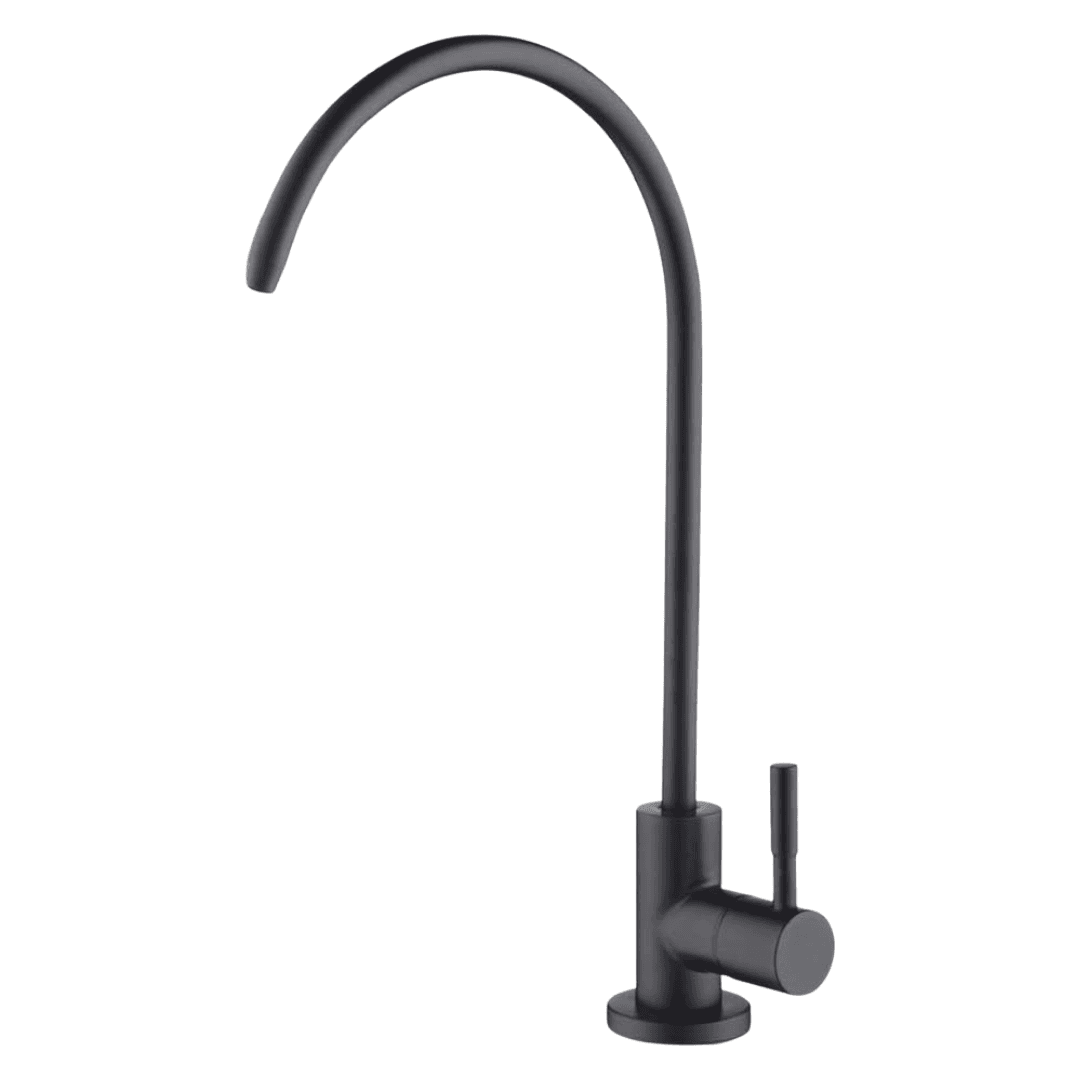 Matte black drinking water faucet
