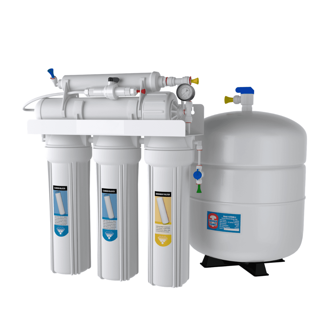 Aqua One reverse osmosis system with storage tank